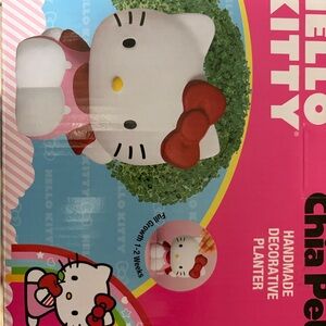 Hello Kitty Chia Pet Decorative Planter - Red and White